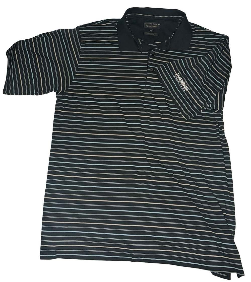 Cutter & Buck / Prairie View Golf Club Striped Performance Polo – Men's XL